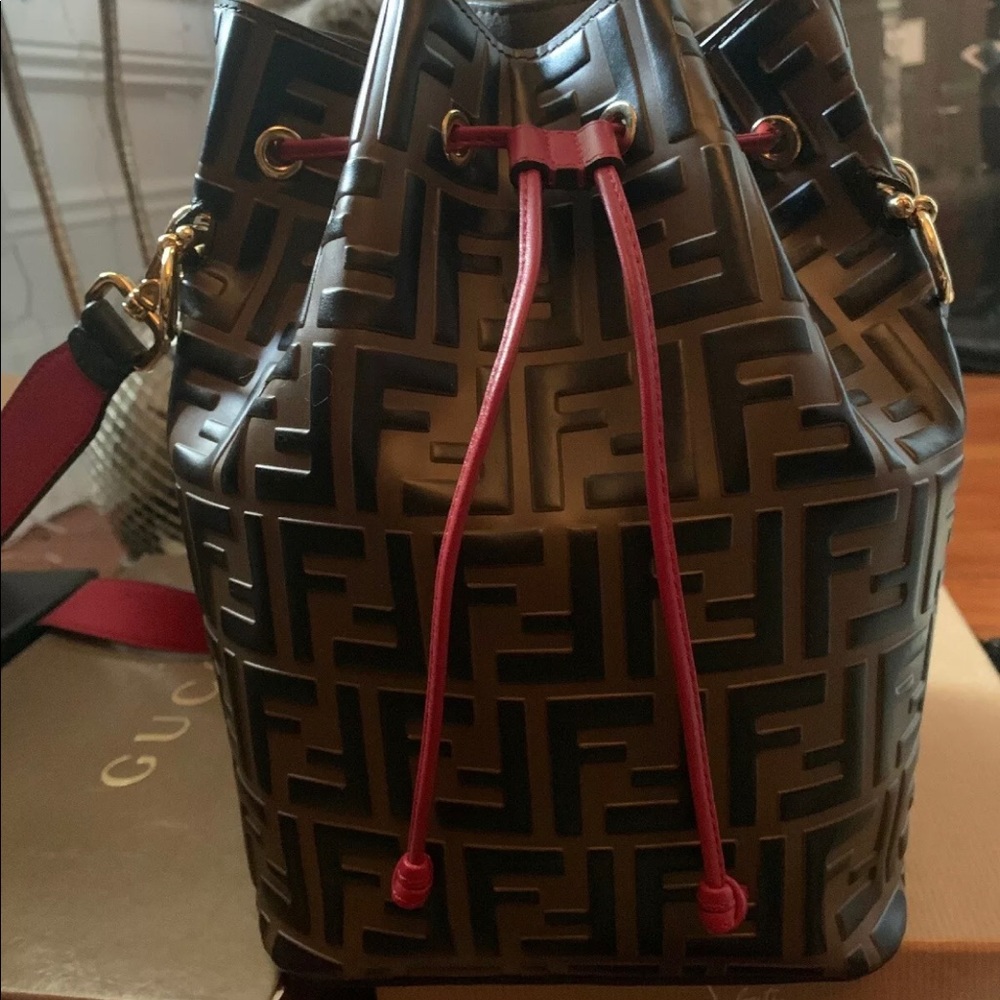 Fendi Mon Tresor Bucket Bag Zucca Leather